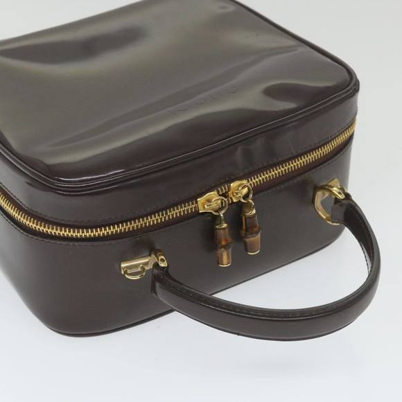 GUCCI Hand Bag Enamel 2way Brown 001 270 0323 Auth 59717 - Picture 6 of 16
